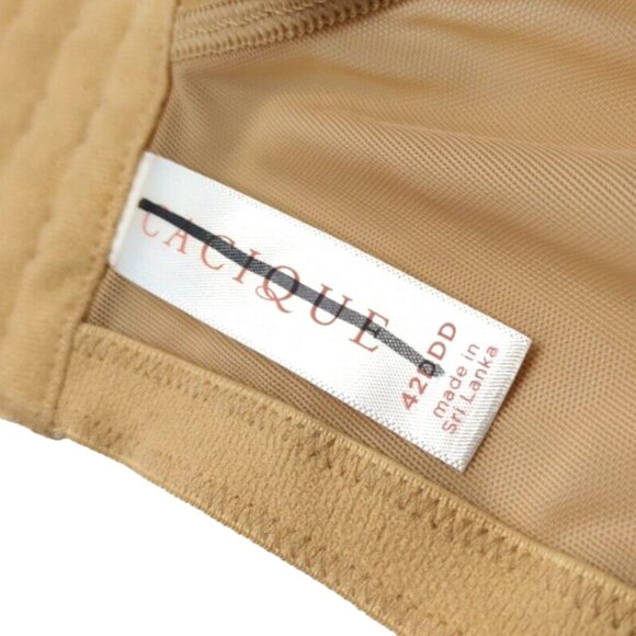 Lane Bryant Cacique Womens Bra Cool Bliss Balconette 42DDD Cafe Mocha Underwire - Picture 5 of 10